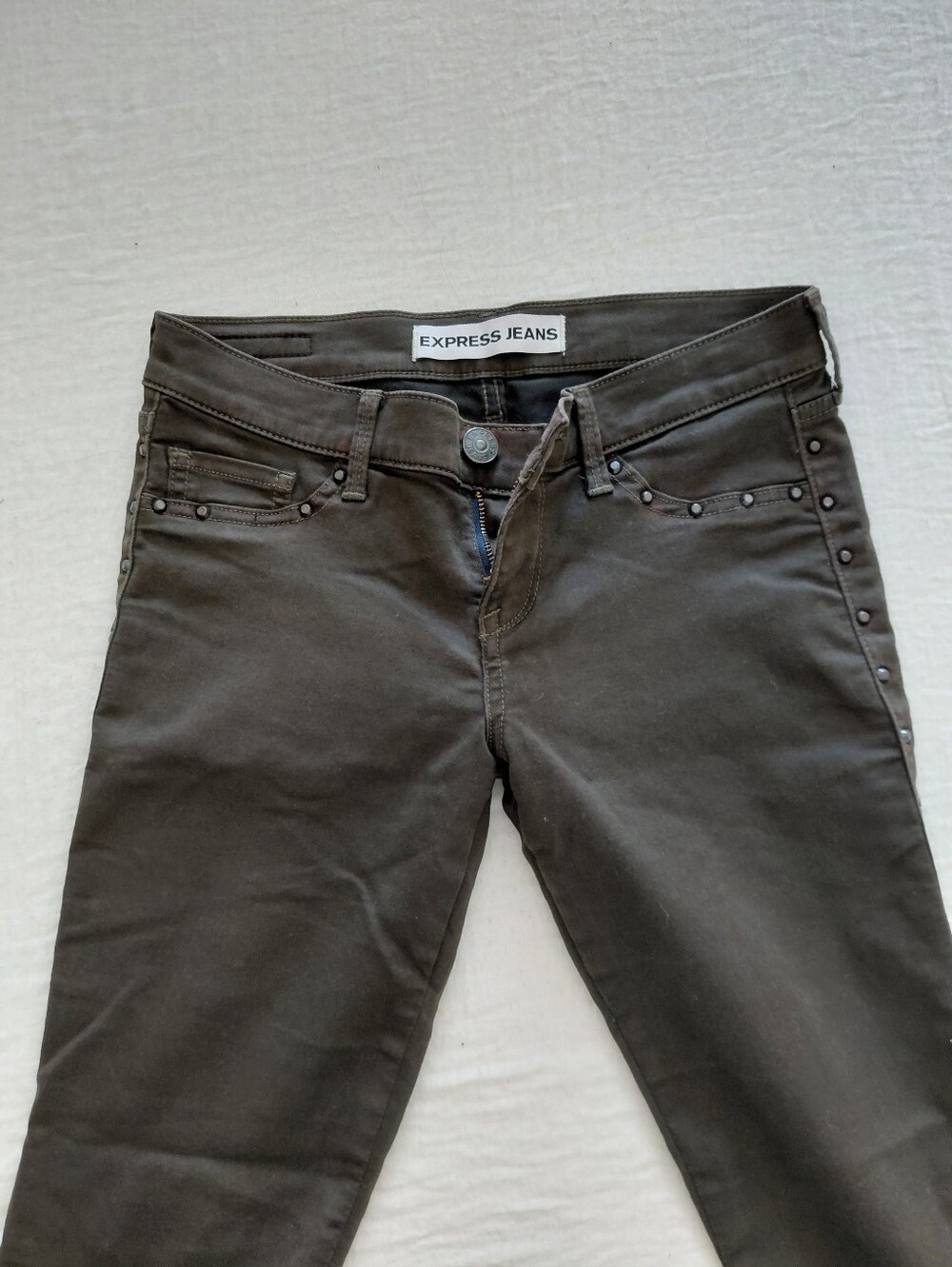 Express Dark Olive Skinny Leggings